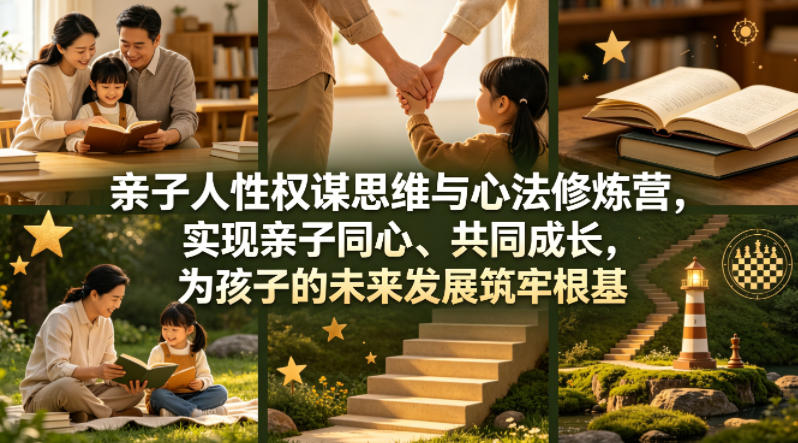 亲子人性权谋思维与心法修炼营，实现亲子同心、共同成长，为孩子的未来发展筑牢根基【音频】-洛柒笔记