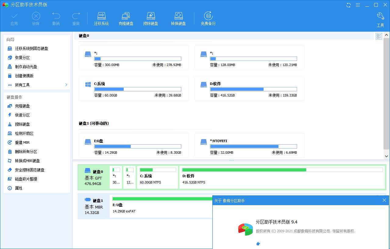 分区助手技术员v10.8.1特别版-洛柒笔记