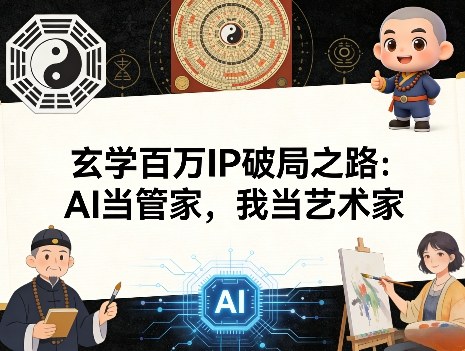 玄学百万IP破局之路：AI当管家，我当艺术家-洛柒笔记