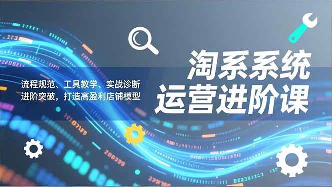 （16927期）淘系系统运营进阶课2.0，流程规范、工具教学、实战诊断，进阶突破，打造高盈利店铺模型-洛柒笔记