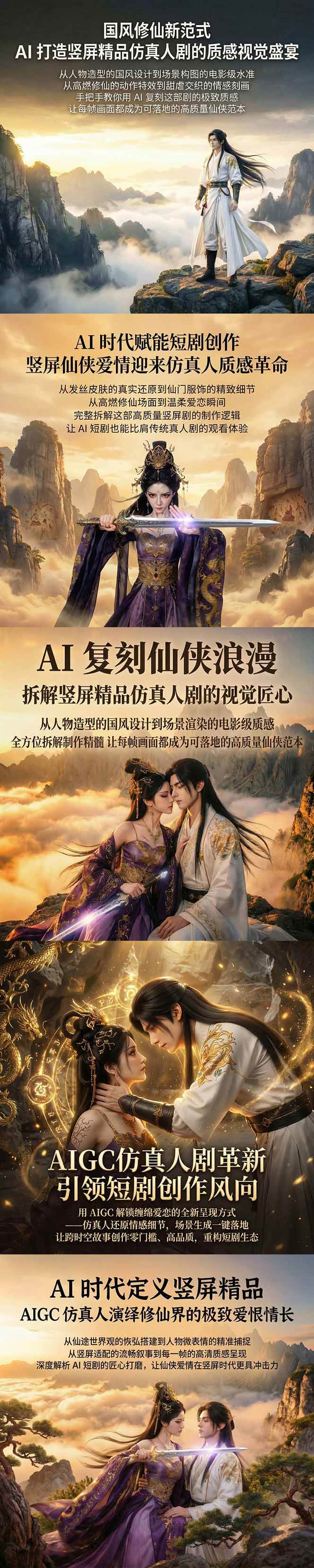 （18199期）AIGC 仿真人短剧创作革新，解锁仙侠爱恋全新呈现，一键出高质场景，零门槛打造爆款剧集