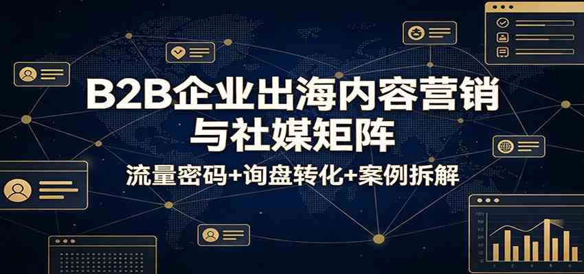 B2B企业出海内容营销与社媒矩阵：流量密码+询盘转化+案例拆解-洛柒笔记