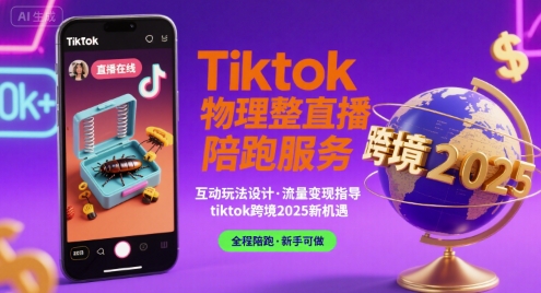 Tiktok物理整蛊直播陪跑服务-tiktok跨境2025-洛柒笔记