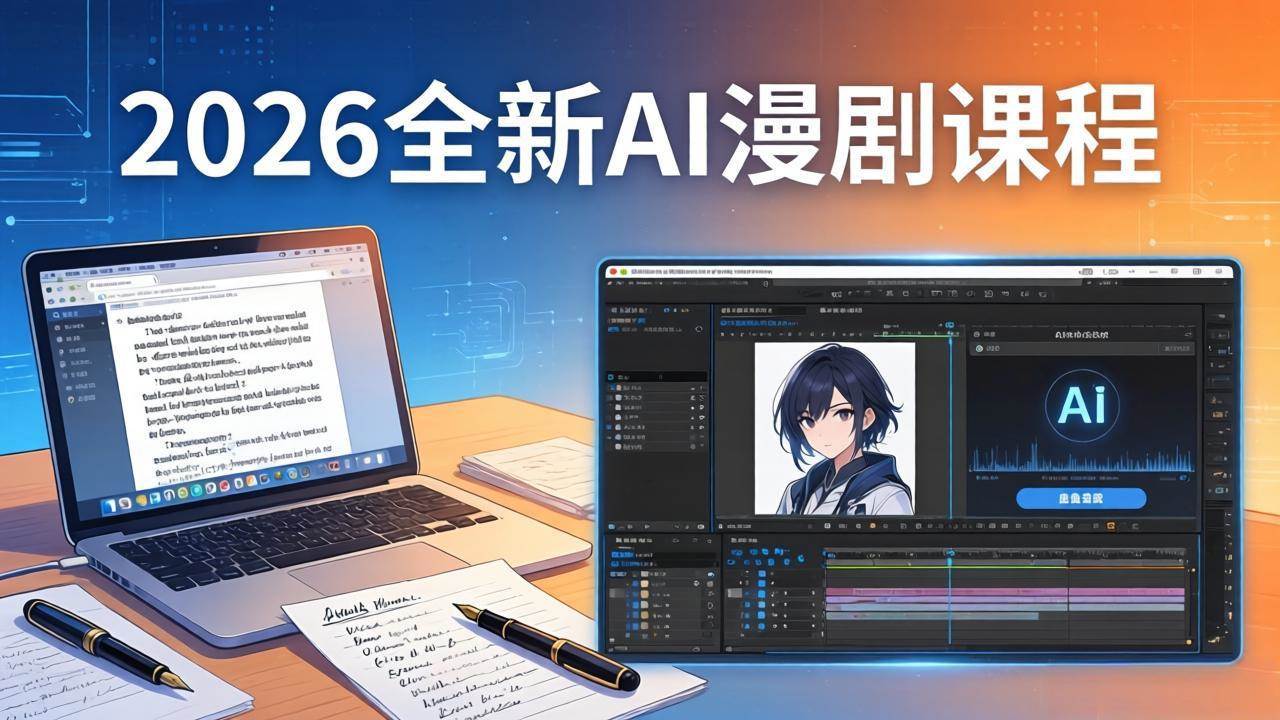 （17893期）2026全新AI漫剧课程：覆盖创作全链路，教你写作分镜剪辑配音一站式打造漫剧作品-洛柒笔记