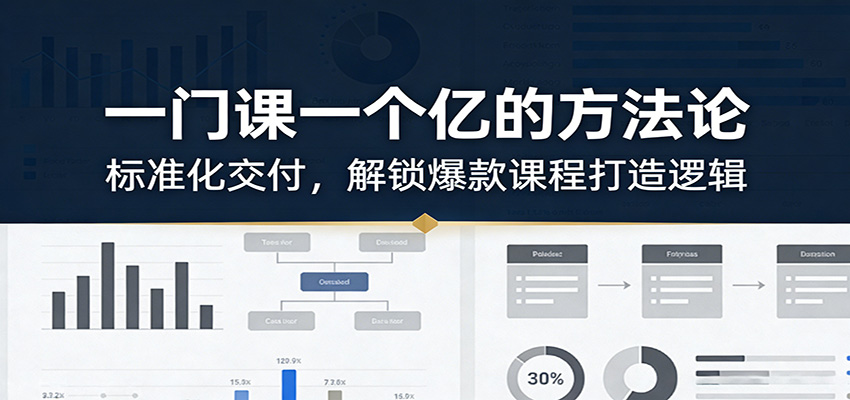 一门课一个亿的方法论：标准化交付，解锁爆款课程打造逻辑-洛柒笔记