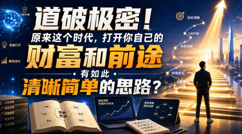 公众号灏泽异谈付费文：道破极密！原来这个时代，打开你自己的财富和前途，有如此清晰简单的思路？！-洛柒笔记