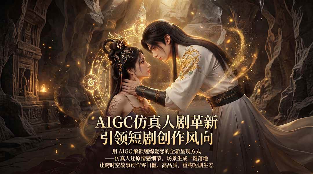 （18199期）AIGC 仿真人短剧创作革新，解锁仙侠爱恋全新呈现，一键出高质场景，零门槛打造爆款剧集-洛柒笔记