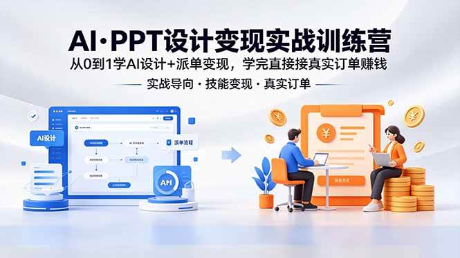 (18457期)AI·PPT设计变现实战训练营,从0到1学AI设计+派单变现,学完直接接真实订单赚钱-洛柒笔记 (18457期)AI·PPT设计变现实战训练营,从0到1学AI设计+派单变现,学完直接接真实订单赚钱-洛柒笔记