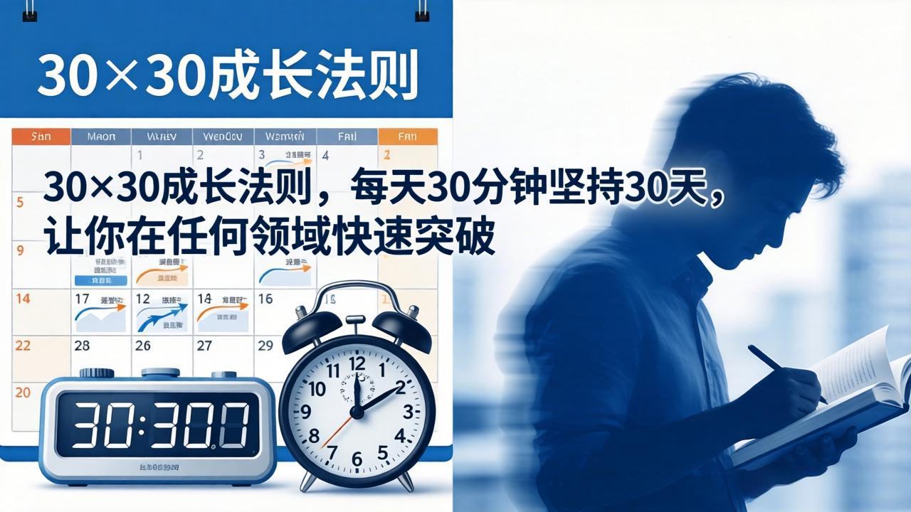 付费文章：30×30成长法则，每天30分钟坚持30天，让你在任何领域快速突破-洛柒笔记