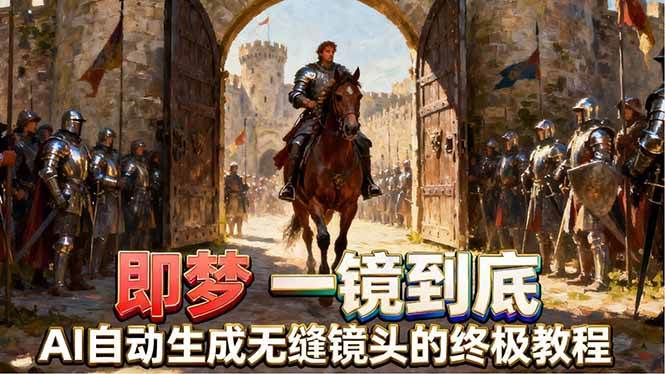 （18241期）即梦AI一镜到底终极教程，智能补帧+运镜技巧，AI自动生成无缝丝滑长镜头高效出片-洛柒笔记