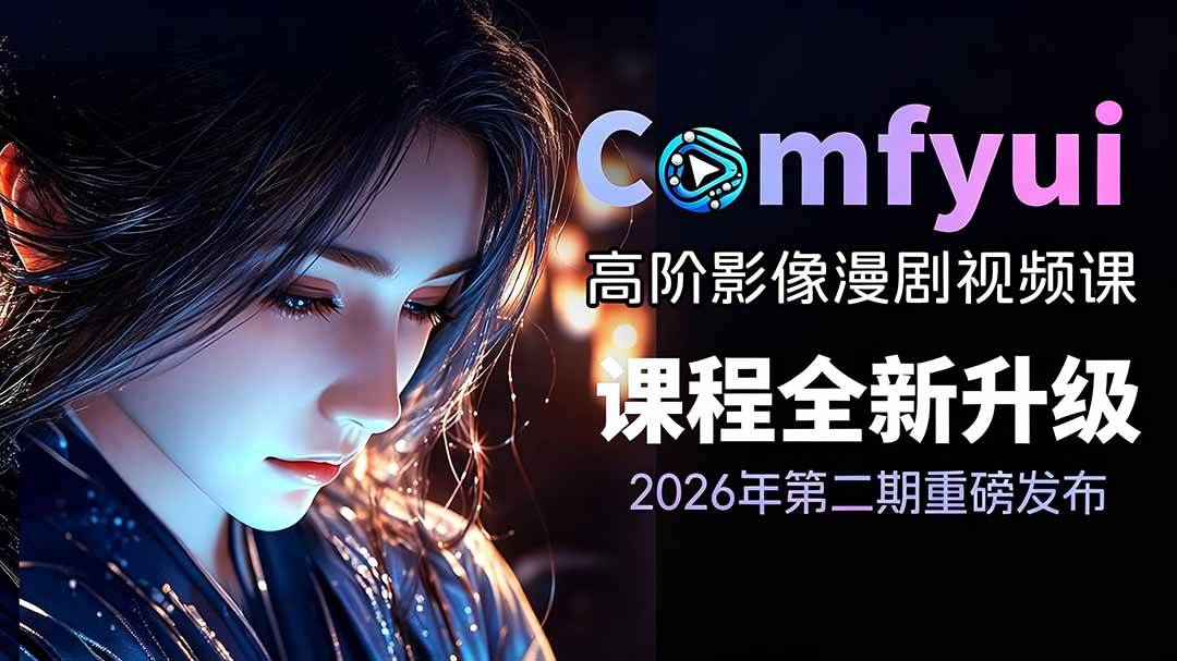 (19222期)2026ComfyUI高阶漫剧视频课2.0,云端本地双端部署,FLUX千问Wan2.2全模型工作流完整教学-洛柒笔记 (19222期)2026ComfyUI高阶漫剧视频课2.0,云端本地双端部署,FLUX千问Wan2.2全模型工作流完整教学-洛柒笔记