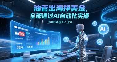 油管出海挣美金，全部通过AI自动化实操，从0到1实现月入过W-洛柒笔记