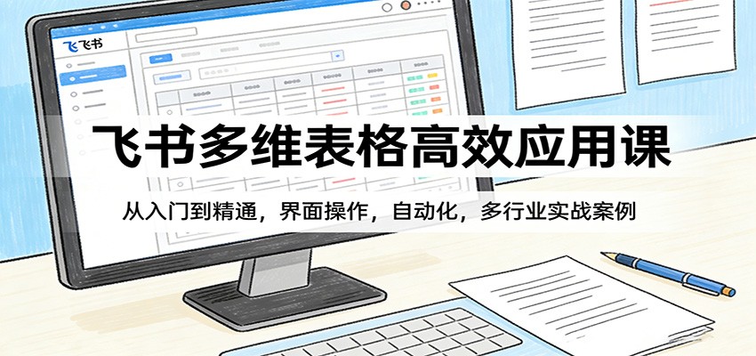 飞书多维表格高效应用课：从入门到精通，界面操作，自动化，多行业实战案例-洛柒笔记