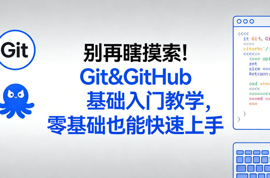 别再瞎摸索！Git&GitHub基础入门教学，零基础也能快速上手-洛柒笔记