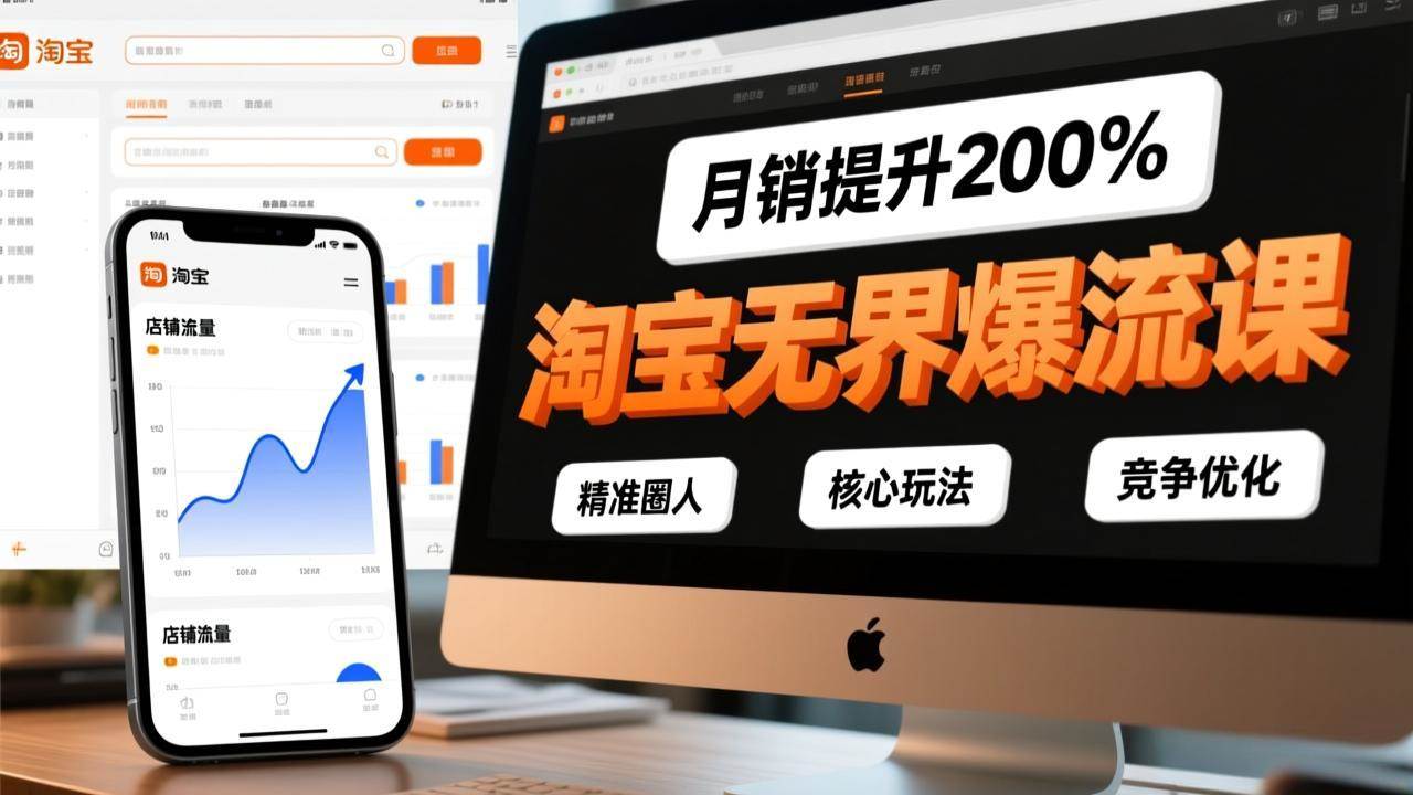 （17132期）淘宝无界爆流课，精准圈人、核心玩法、竞争优化，快速引爆店铺流量，月销提升200%-洛柒笔记
