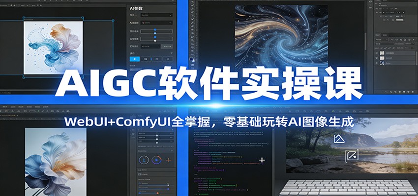 AIGC软件实操课：WebUI+ComfyUI全掌握，零基础玩转AI图像生成-洛柒笔记