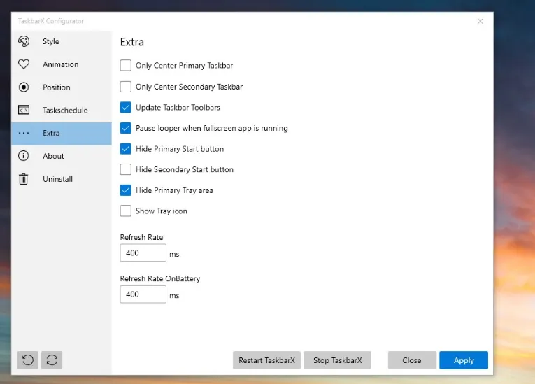 TaskbarX(Win10任务栏美化与增强工具)-洛柒笔记