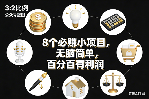 （17101期）8个必赚小项目，无脑简单，百分百有利润，副业首选，日入300+-洛柒笔记
