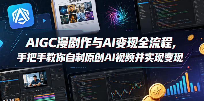 AIGC漫剧创作与AI变现全流程，手把手教你自制原创AI视频并实现变现（更新0516）-洛柒笔记