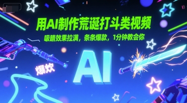 用AI制作荒诞打斗类视频，吸睛效果拉满，条条爆款，1分钟教会你-洛柒笔记