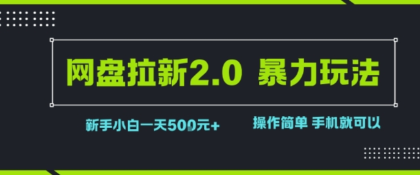 网盘拉新2.0暴力玩法，新手小白一天轻松5张，操作简单-洛柒笔记