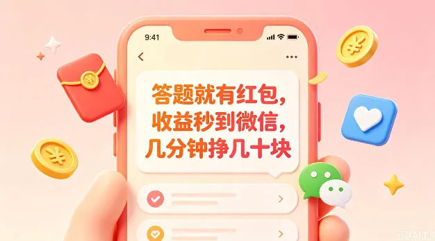 答题就有红包，收益秒到微信，几分钟挣几十块，学生党上班族宝妈都可以玩-洛柒笔记