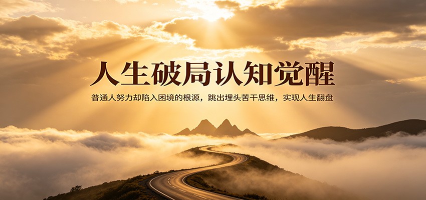 人生破局认知觉醒，普通人努力却陷入困境的根源，跳出埋头苦干思维，实现人生翻盘-洛柒笔记
