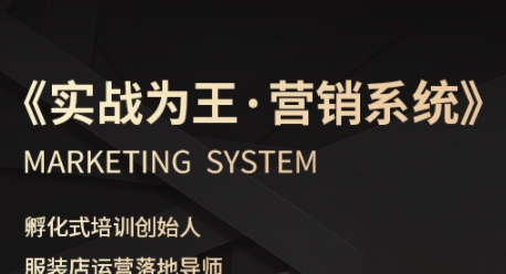 服装老板必修课《实战为王-营销系统》实现业绩被动式增长-洛柒笔记