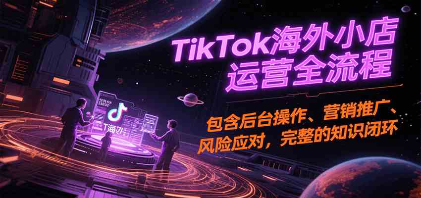 TikTok海外小店运营全流程，包含后台操作、营销推广、风险应对，完整的知识闭环-洛柒笔记