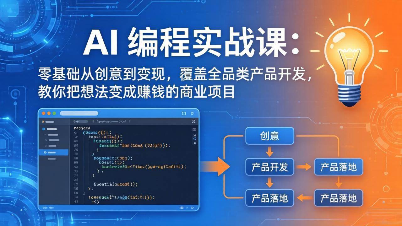 （18307期）AI编程实战课-第三期-5月3更新：零基础从创意到变现，覆盖全品类产品开发，把想法变成赚钱项目-洛柒笔记