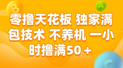 零撸天花板，独家满包技术，不用养机，一小时撸满50+，收益稳定【揭秘】-洛柒笔记