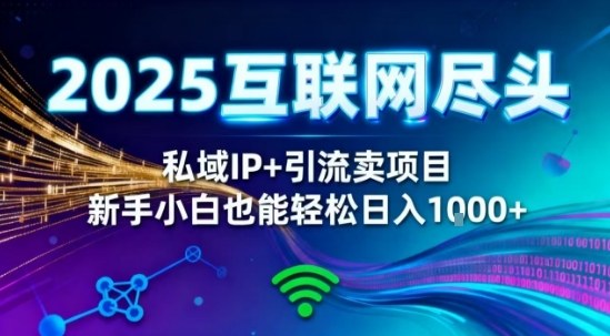 2025网创尽头王炸项目！私域IP+精准引流，新手小白在家躺賺日入1k，零经验也能上手-洛柒笔记