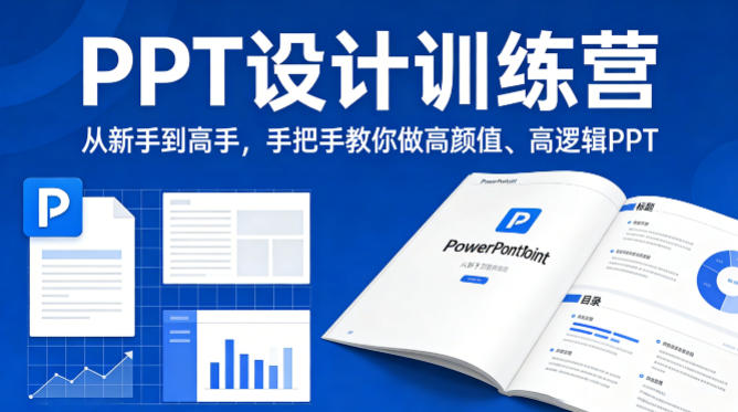 PPT设计训练营，从新手到高手，手把手教你做高颜值、高逻辑PPT-洛柒笔记