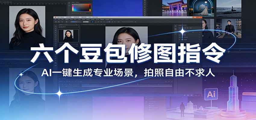 六个豆包修图指令：AI 一键生成专业场景，拍照自由不求人-洛柒笔记