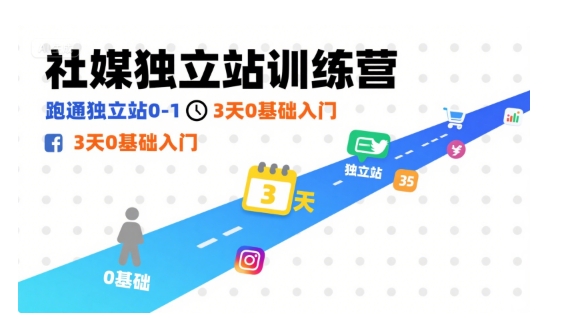 社媒独立站训练营，跑通独立站0-1，3天0基础入门-洛柒笔记