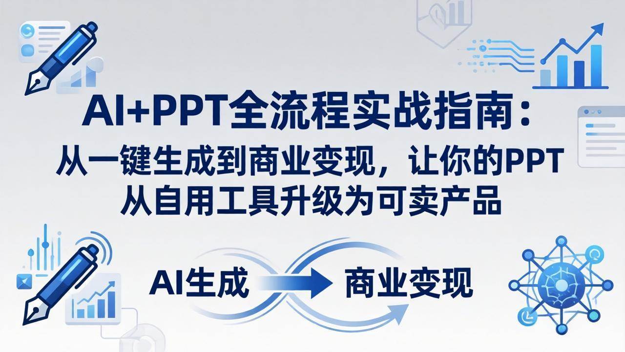 （18142期）AI+PPT全流程实战指南-更新4月21：从一键生成到商业变现，让你的PPT从自用工具升级为可卖产品-洛柒笔记