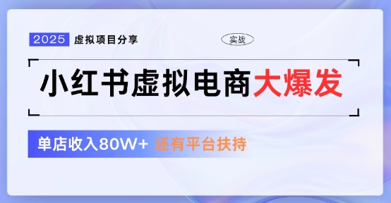 小红书虚拟店铺 蓝海项目 小白轻松一天3张+-洛柒笔记