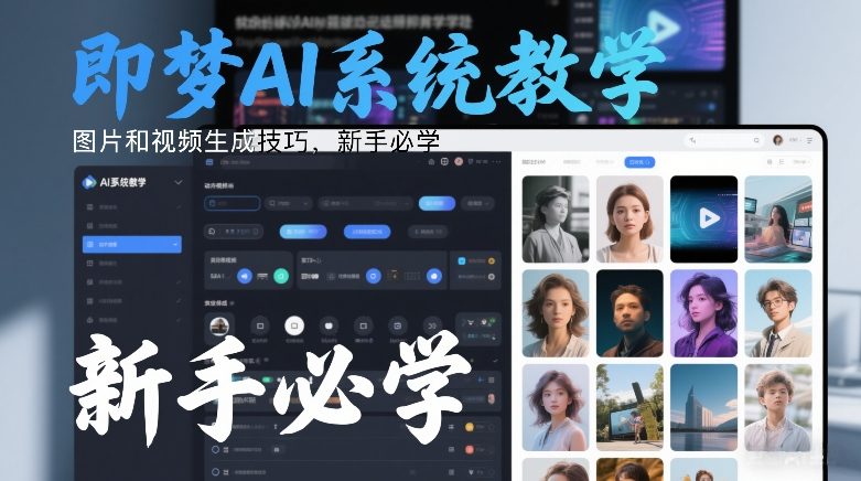 即梦AI系统教学，图片和视频生成技巧，新手必学-洛柒笔记