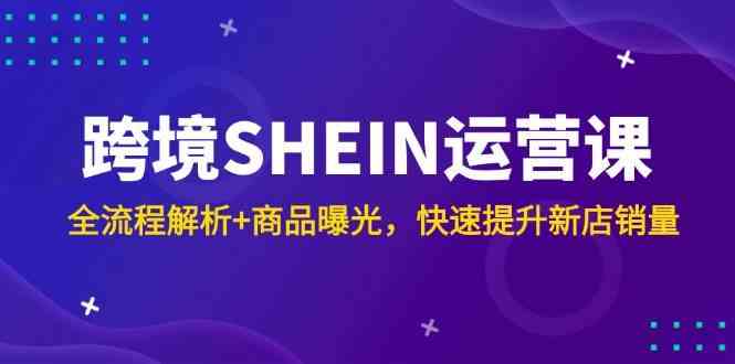 跨境SHEIN运营课，全流程解析+商品曝光，快速提升新店销量-洛柒笔记