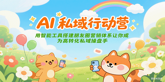 AI私域行动营：用智能工具搭建朋友圈营销体系让你成为高转化私域操盘手-洛柒笔记