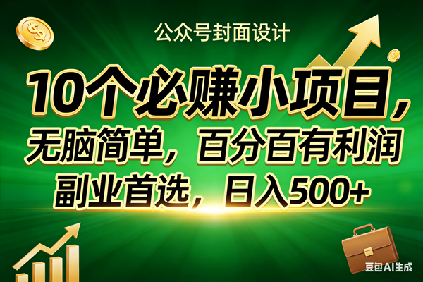 （17694期）10个必赚小项目，无脑简单，百分百有利润，副业首选，日入400+-洛柒笔记