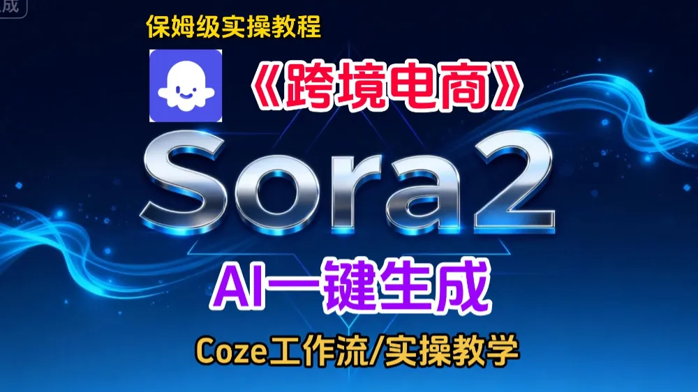 Sora2生成《跨境电商》英文短视频，实操搭建教学课，通俗易懂，包教包会！-洛柒笔记