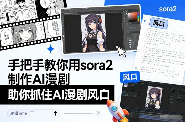手把手教你用sora2制作AI漫剧，助你抓住AI漫剧风口-洛柒笔记