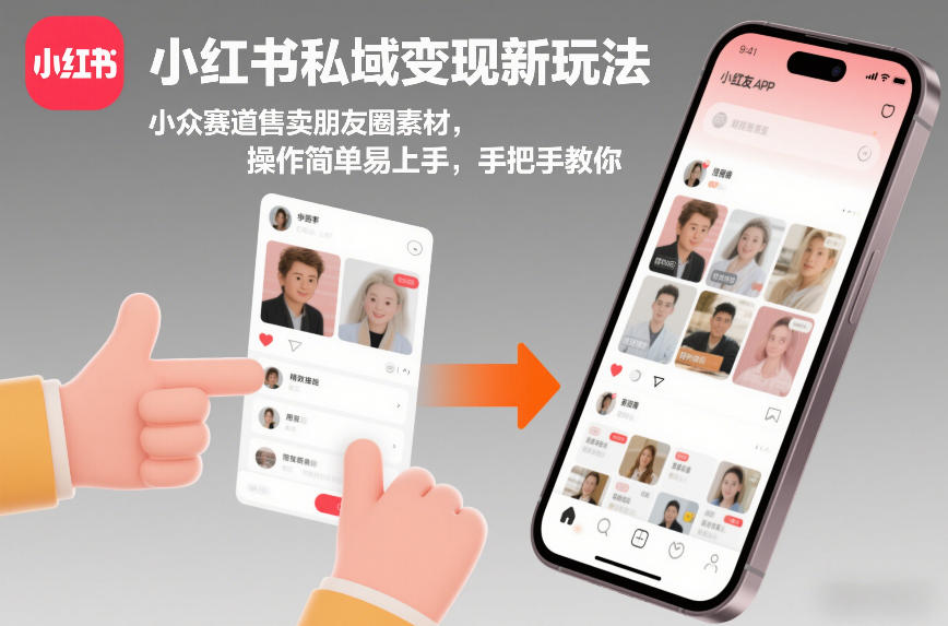 小红书私域变现新玩法，小众赛道售卖朋友圈素材，操作简单易上手，手把手教你-洛柒笔记