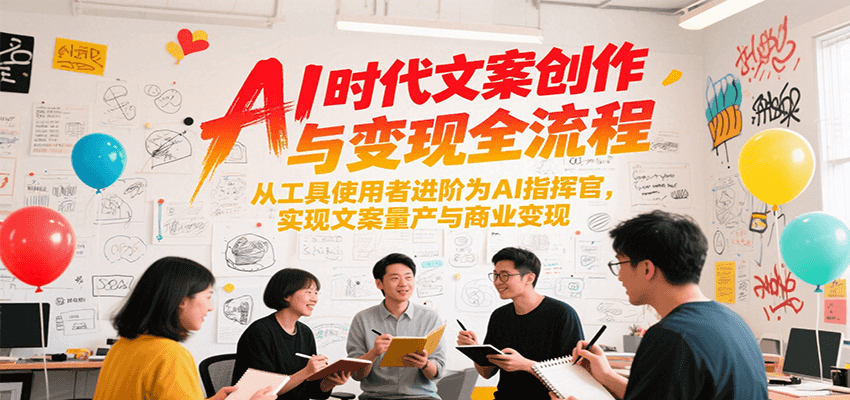 AI时代文案创作与变现全流程，从工具使用者进阶为AI指挥官，实现文案量产与商业变现-洛柒笔记