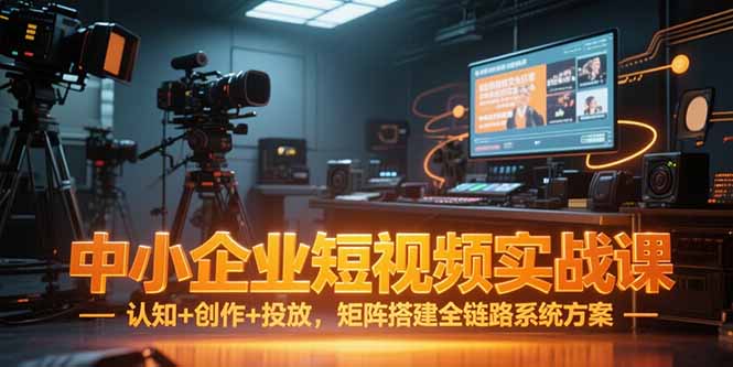 中小企业短视频实战课，认知+创作+投放，矩阵搭建全链路系统方案-洛柒笔记