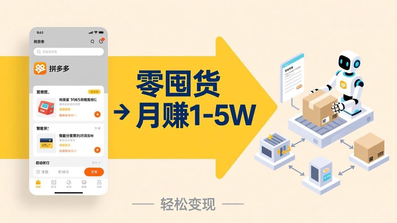 （17490期）不用囤货不用跑单！拼多多虚拟玩法，机器人管理发货和客服，帮你月赚 1-5W-洛柒笔记