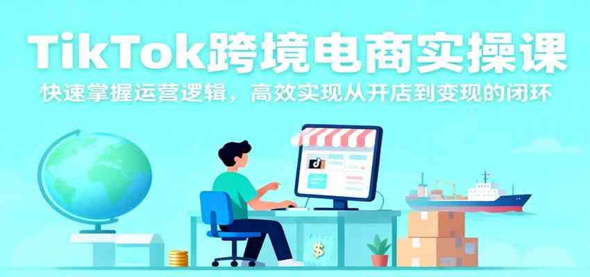 TikTok跨境电商实操课，快速掌握运营逻辑，高效实现从开店到变现的闭环-洛柒笔记