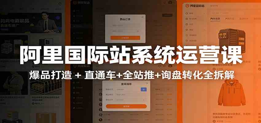 阿里国际站运营实战课：从店铺布局到TOP10旺铺，数据化运营，推广全攻略-洛柒笔记