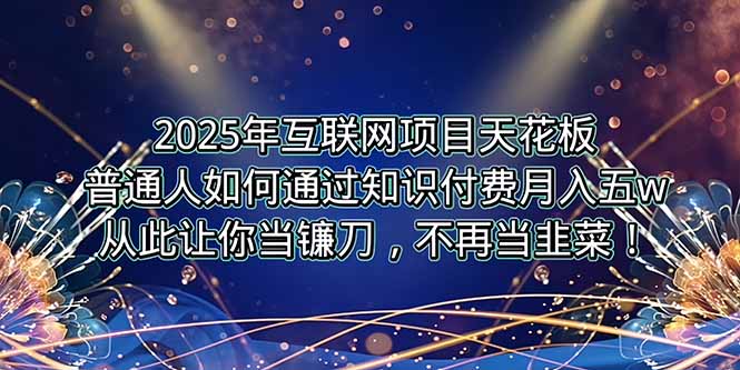 2025年互联网项目天花板，普通人如何通过卖项目实现逆风翻盘，月入5W＋！-洛柒笔记